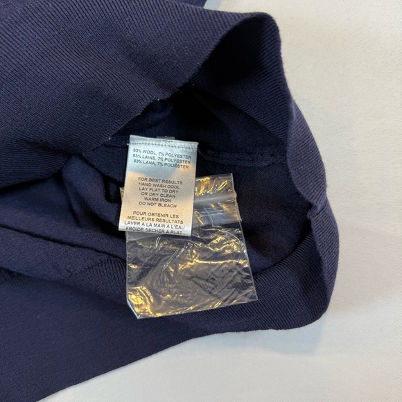 Peter Millar Excursionist Flex 1/4 Zip Sweater S Merino Wool Navy Blue NWT $368 - Picture 4 of 6